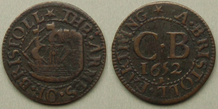 Bristol, city issue 1652 farthing N1469